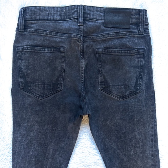 All Saints Cigarette Skinny Charcoal Black Button Fly Lyocell Stretch Jeans - Picture 8 of 11